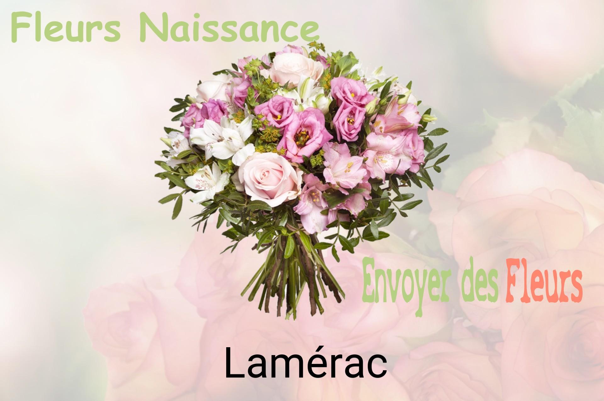 Bouquet de fleurs de naissance livré à Lamérac